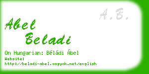 abel beladi business card
