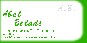 abel beladi business card